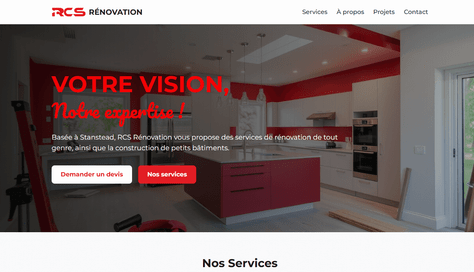 Site Web pour RCS Rénovation